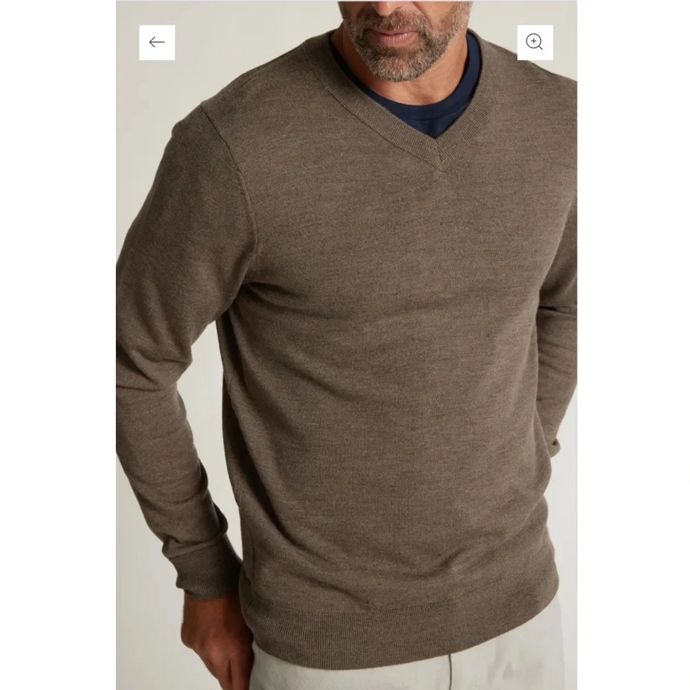 BARKERS' Skyland ZQrx Merino Vee Sweater. 100% Merino Wool, New Zealand Brand. - Picture 3 of 8